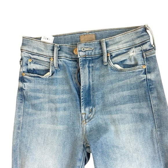 Mother The Stunner Zip Ankle Step Chew Jeans In Poisoned Petals Size 26 - Picture 7 of 15